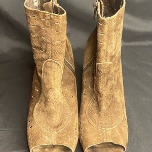 Brown Suede Ankle Boots